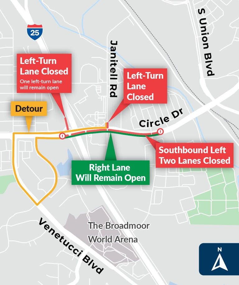 Lane closures planned for waterline installation in Circle Drive