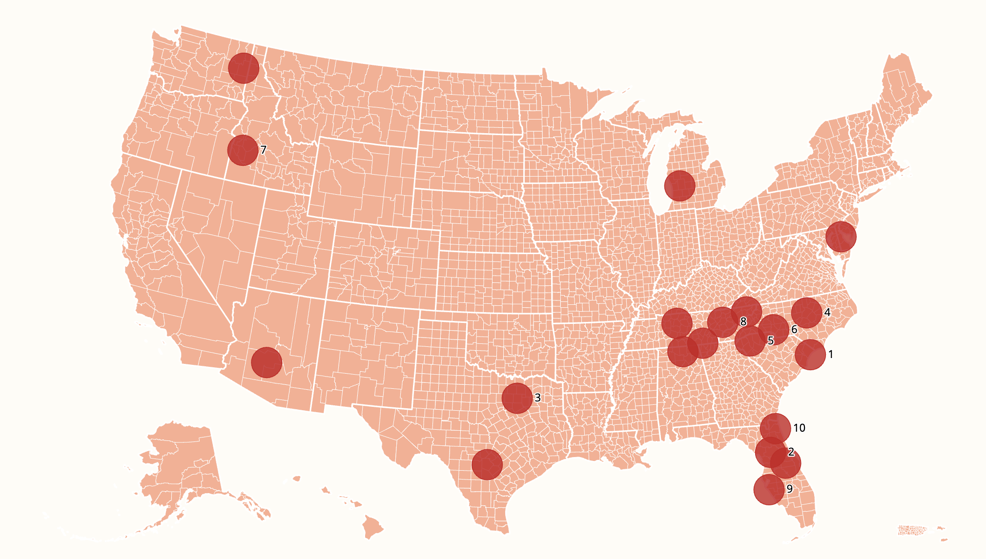 Map shows where Americans are relocating in 2026, as affordability bites