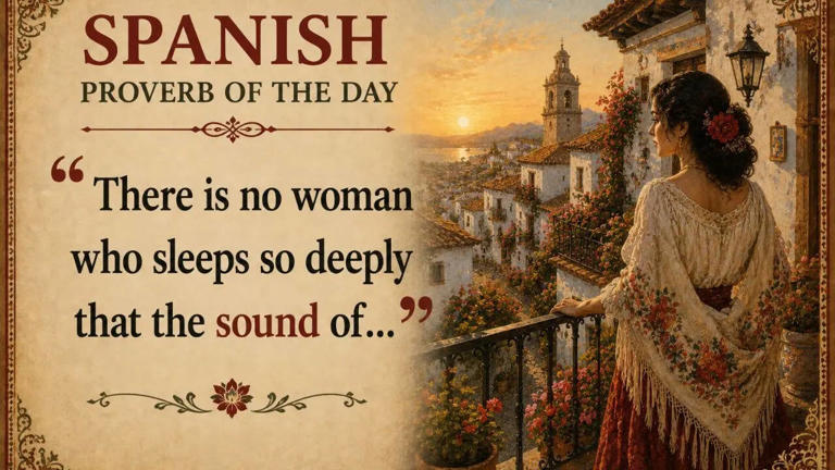Spanish proverb of the day: There is no woman who sleeps so deeply that ...