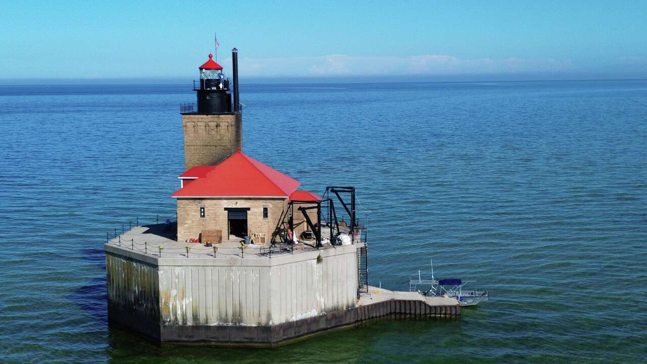 Restored Port Austin Lighthouse beams over Lake Huron again