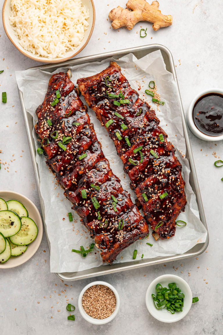 Asian sticky pork ribs