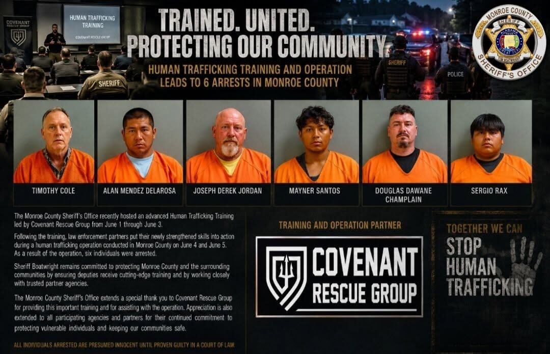 Monroe County human trafficking operation leads to 6 arrests