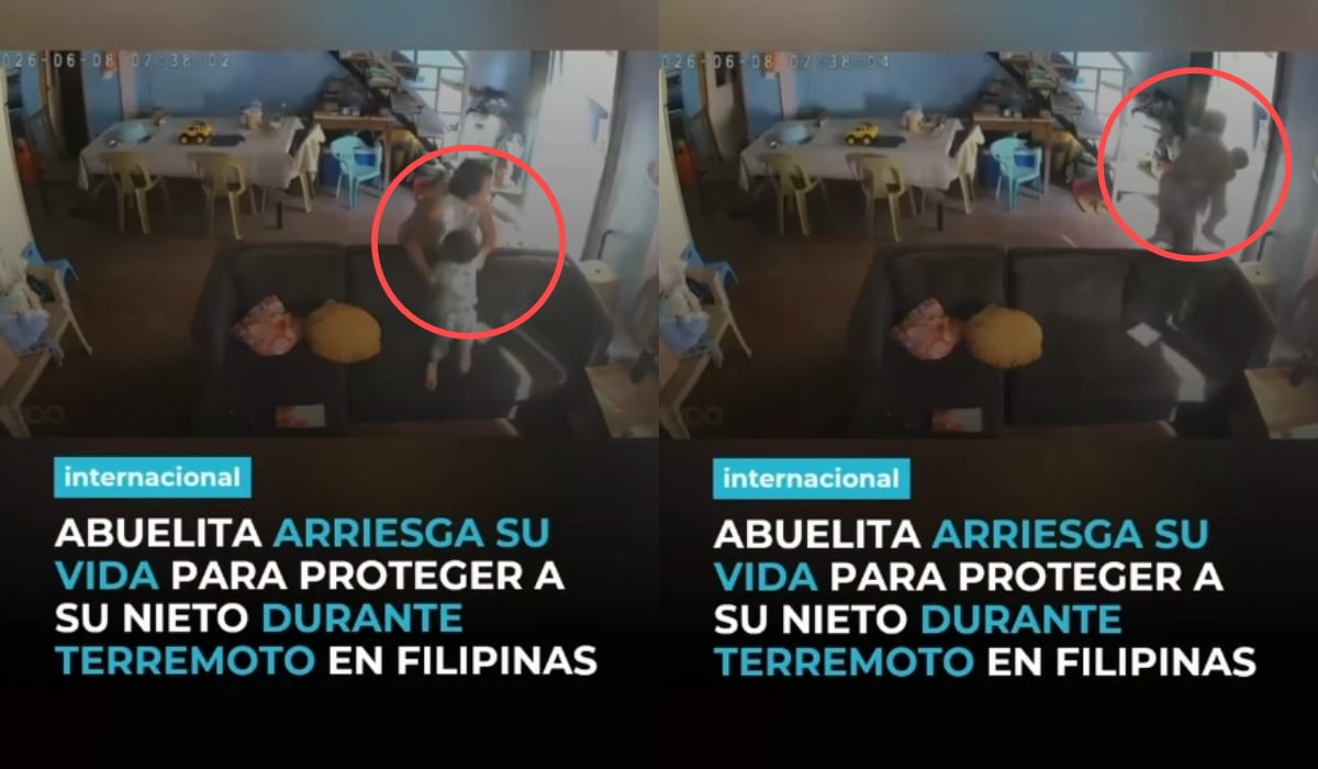 Abuela arriesga su vida para salvar a su nieto durante un terremoto de ...