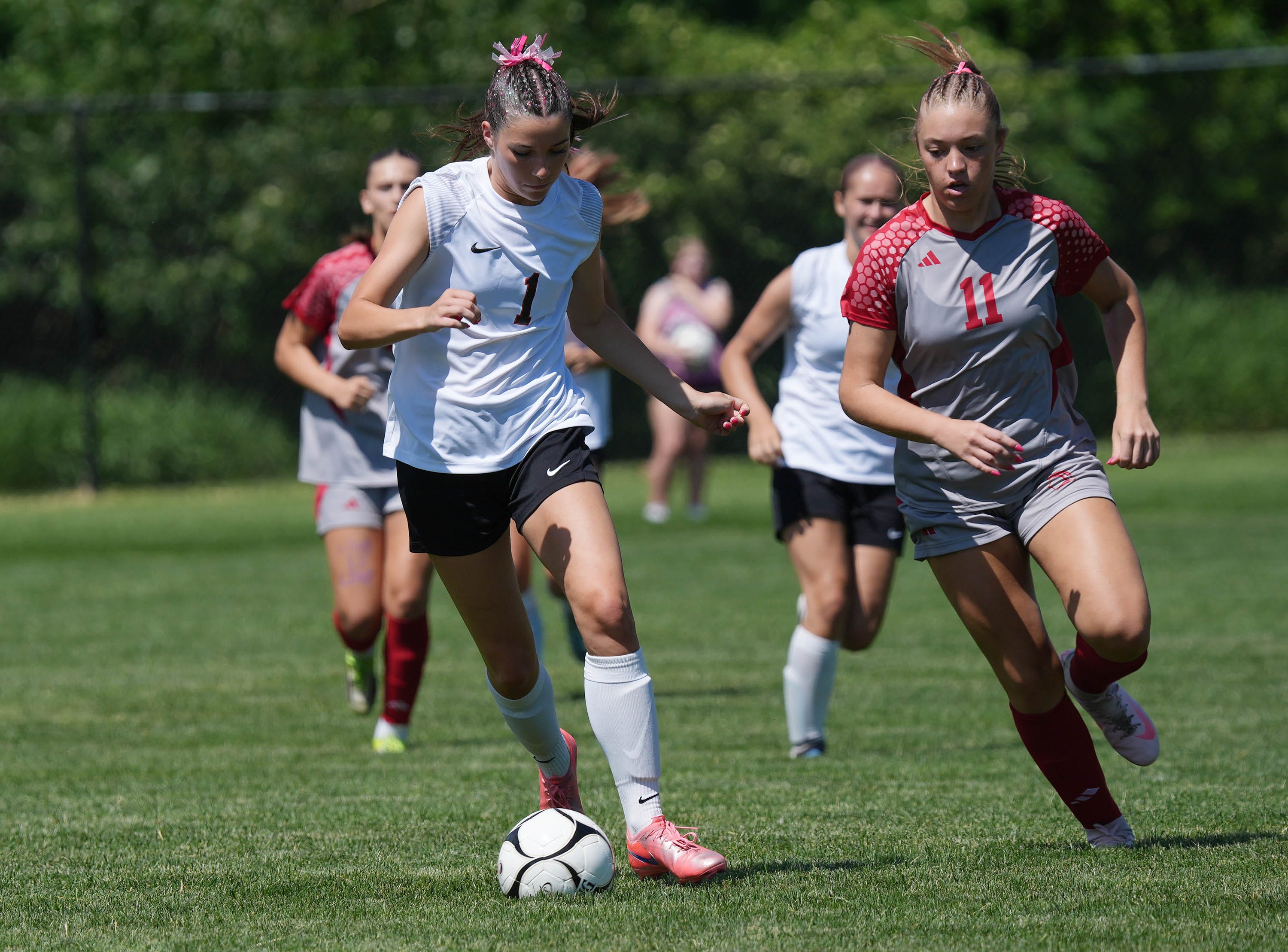 Late first-half run by North Scott dooms Gilbert at girls state soccer