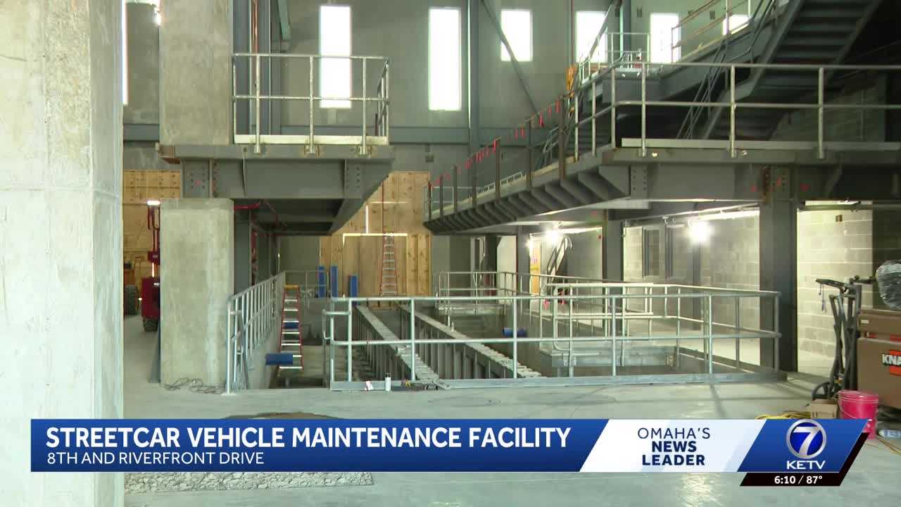 Omaha Streetcar Authority gives tour of new maintenance facility