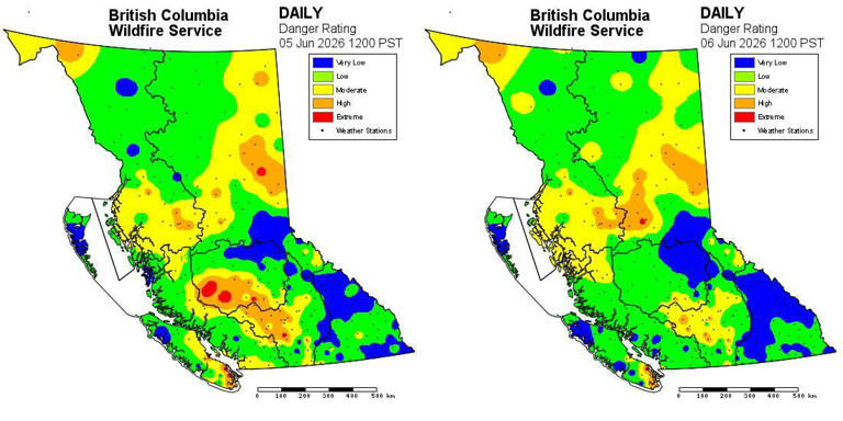 Rain helps lower wildfire risk in parts of BC