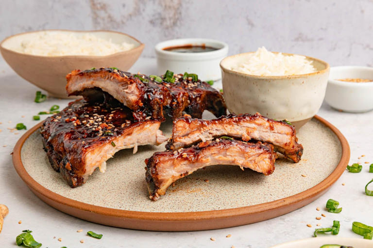 Asian sticky pork ribs