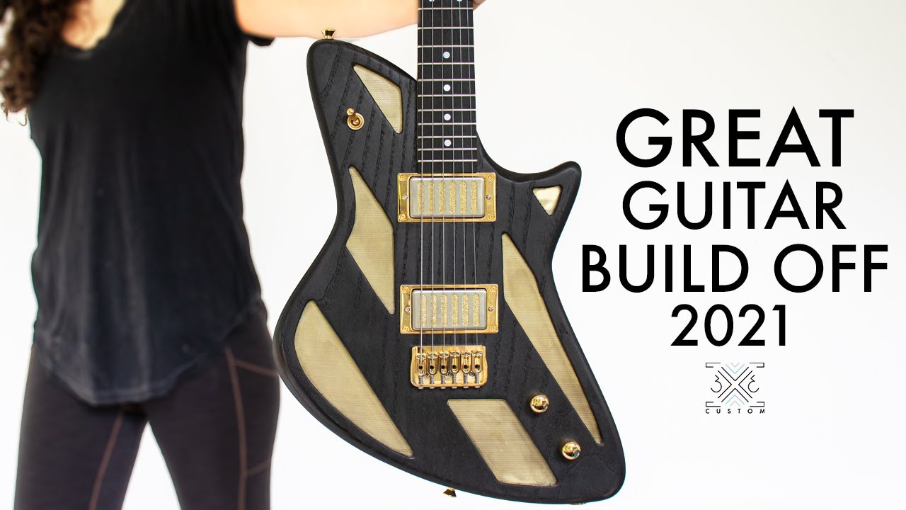 Brass inlay guitar - Great Guitar Build Off Invitational entry 2021