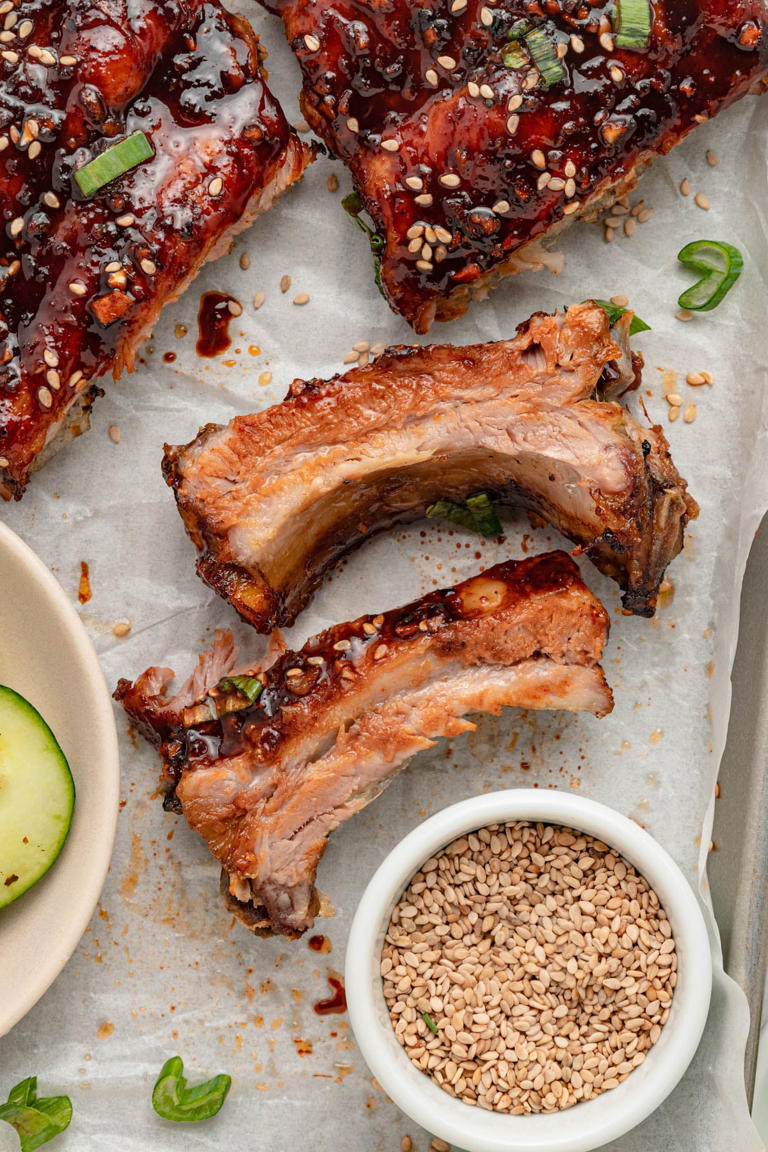 Asian sticky pork ribs