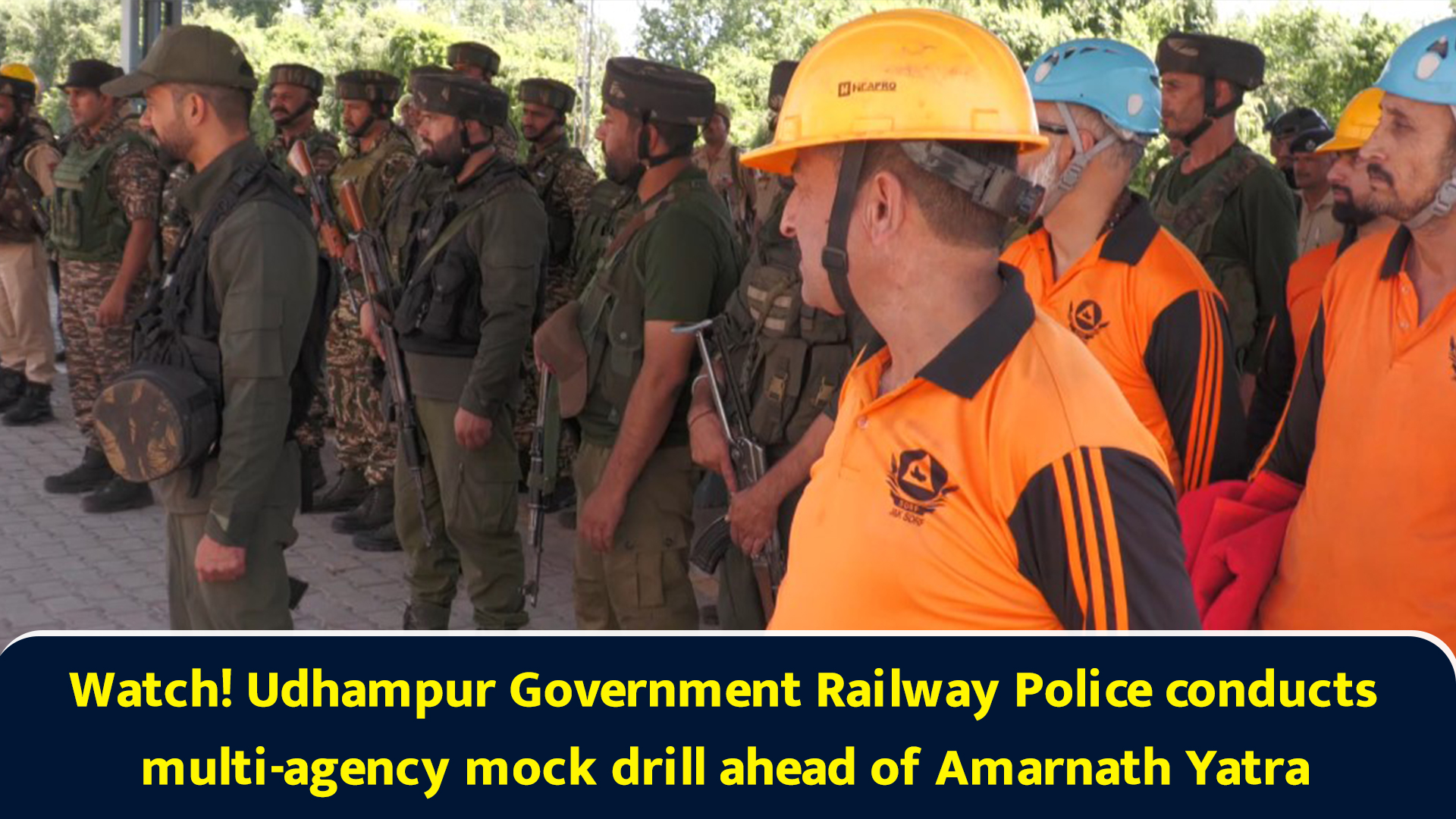 Watch! Udhampur Government Railway Police conducts multi-agency mock ...