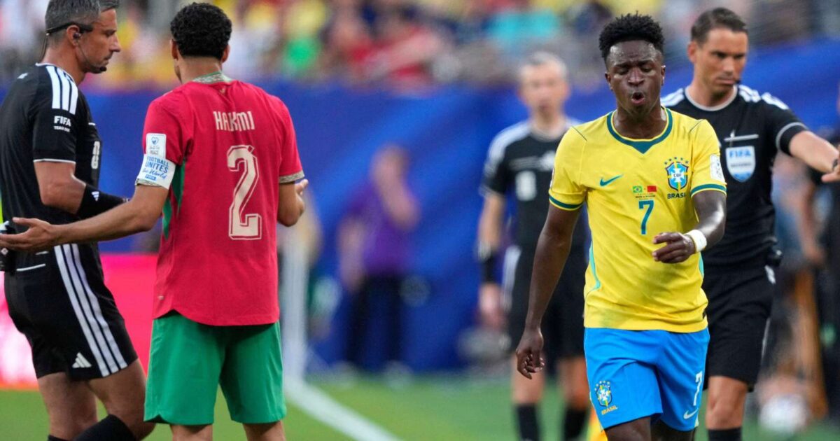 Brazil 1-1 Morocco: Vinicius Jr magic earns Selecao draw after Saibari ...
