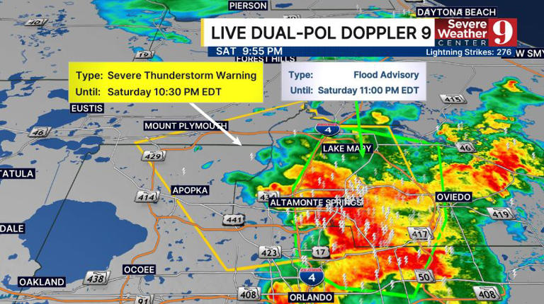 Weather alerts issued in parts of Central Florida