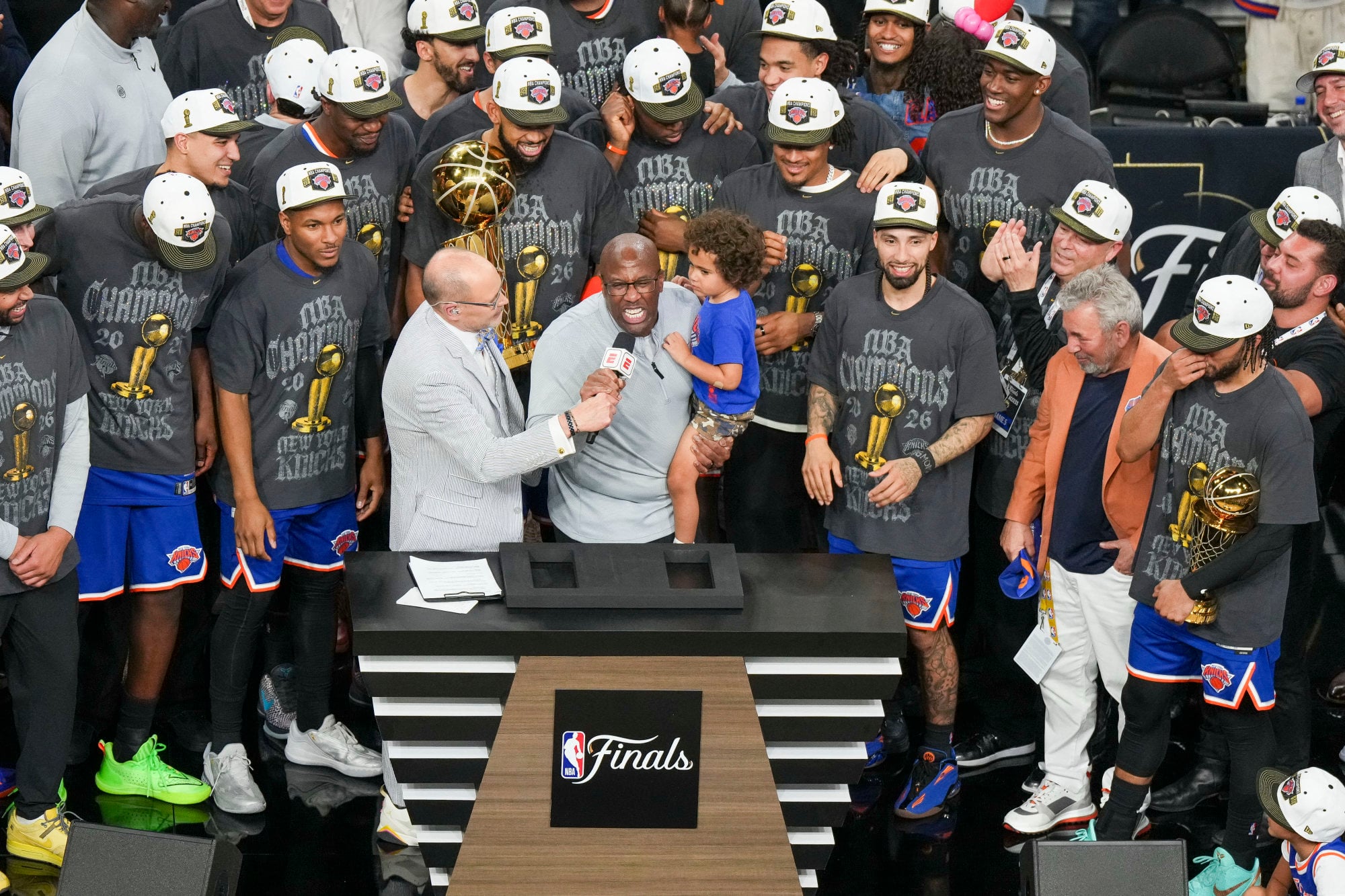 New York Knicks beat San Antonio Spurs to claim first NBA title in 53 years