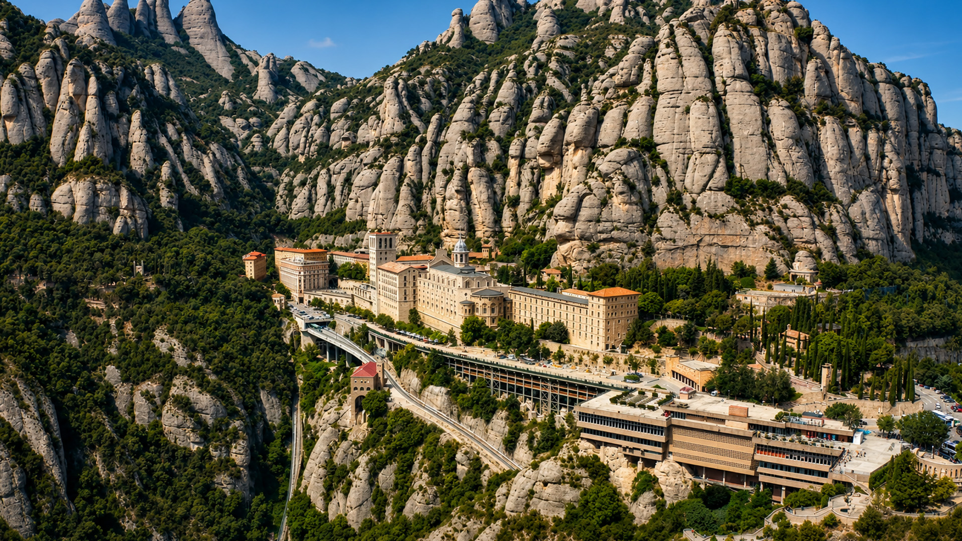 How was this monastery built among these cliffs?