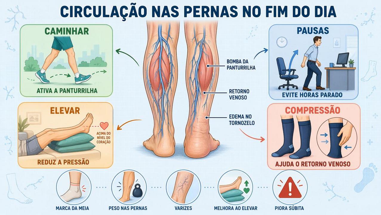 A retenção de líquidos nas pernas ao fim do dia nem sempre se deve ao ...
