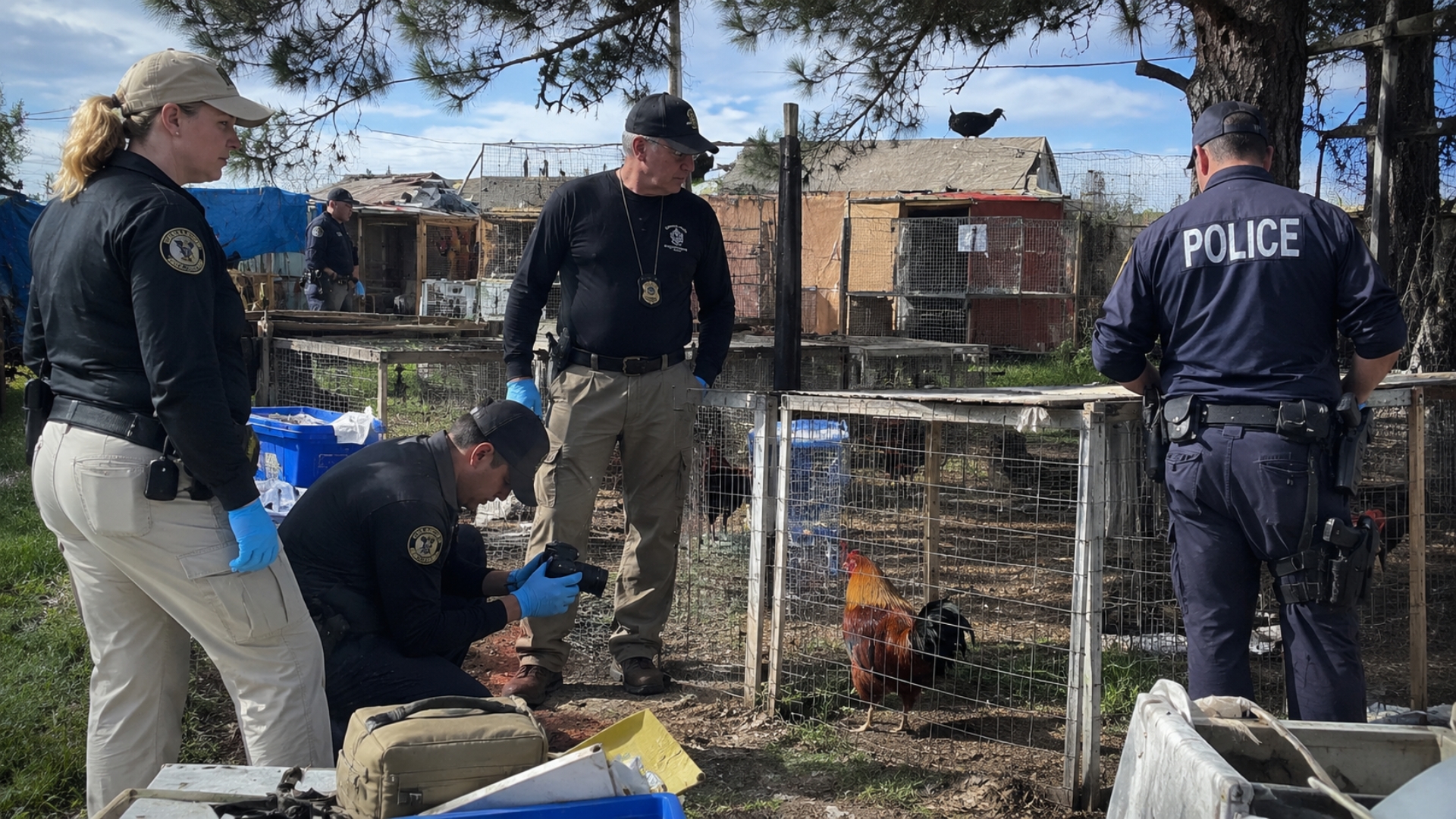 Authorities uncover suspected rooster fighting operation in California