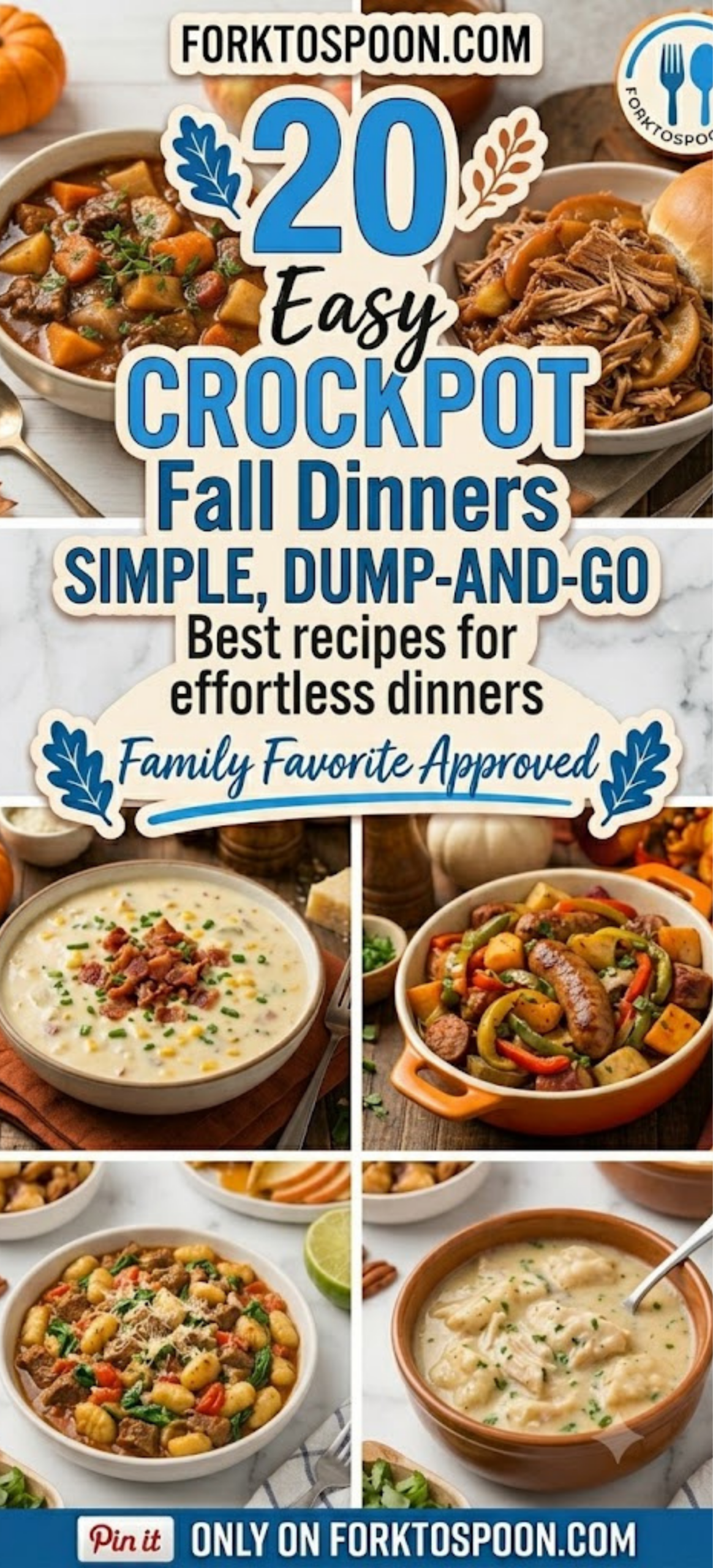 20 easy crockpot fall dinners