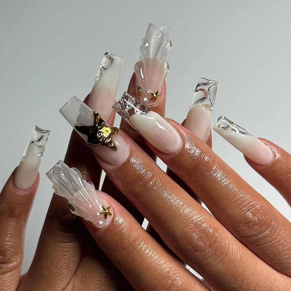 pearl nail art 3d