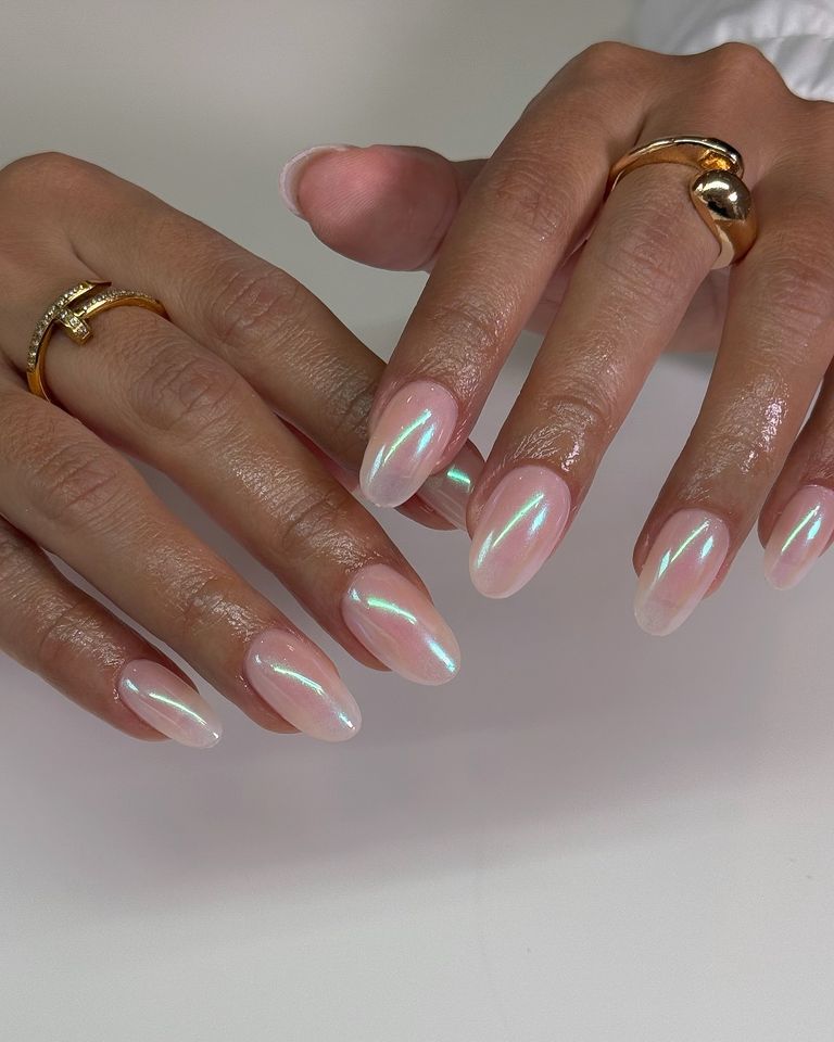 pink pearl nails