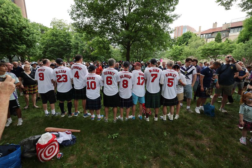 Tartan Army March To Red Sox Game In Boston As Thousands Turn Out After 