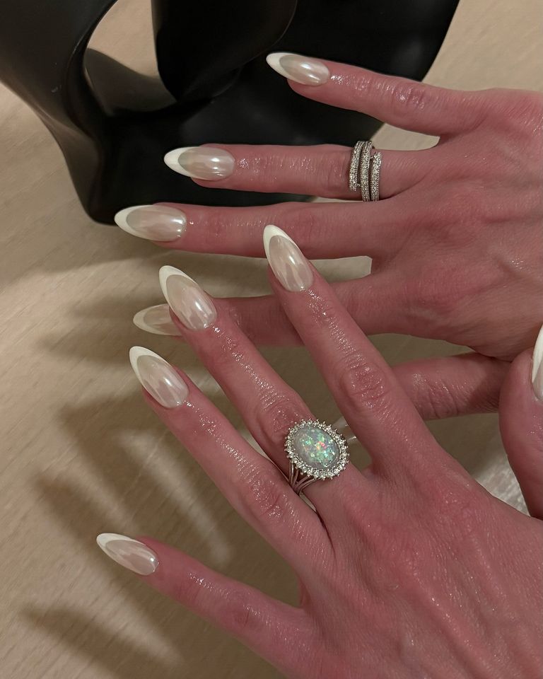 pearl french nails