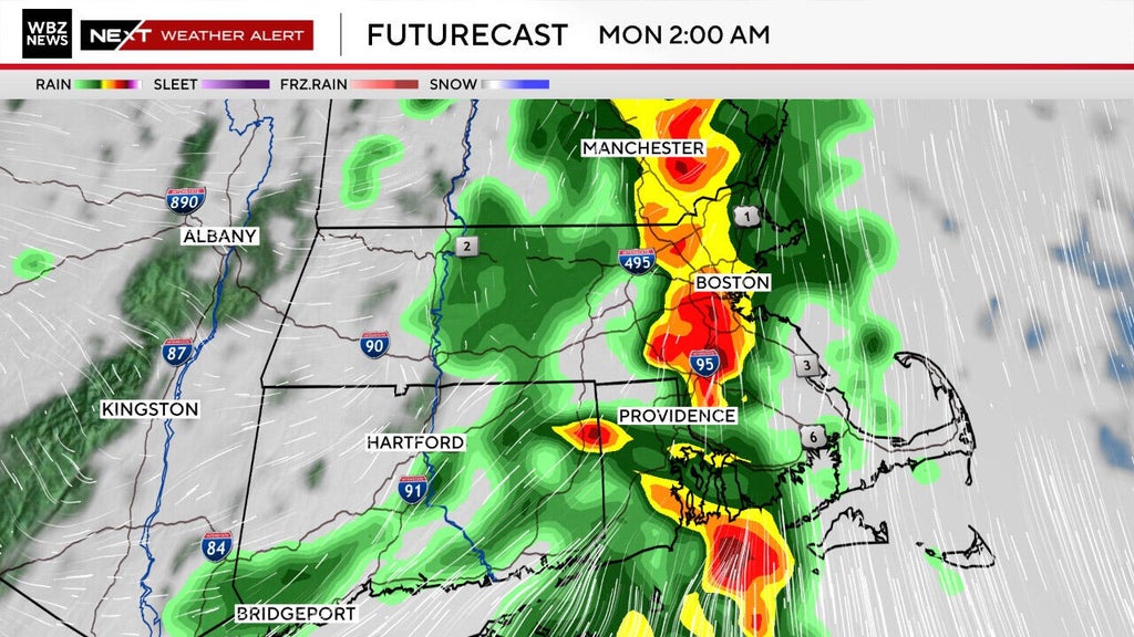 Boston weather forecast maps show chance for severe thunderstorms overnight