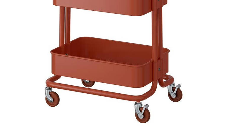 IKEA RÅSKOG cart is now available in earthy red-brown for summer ...