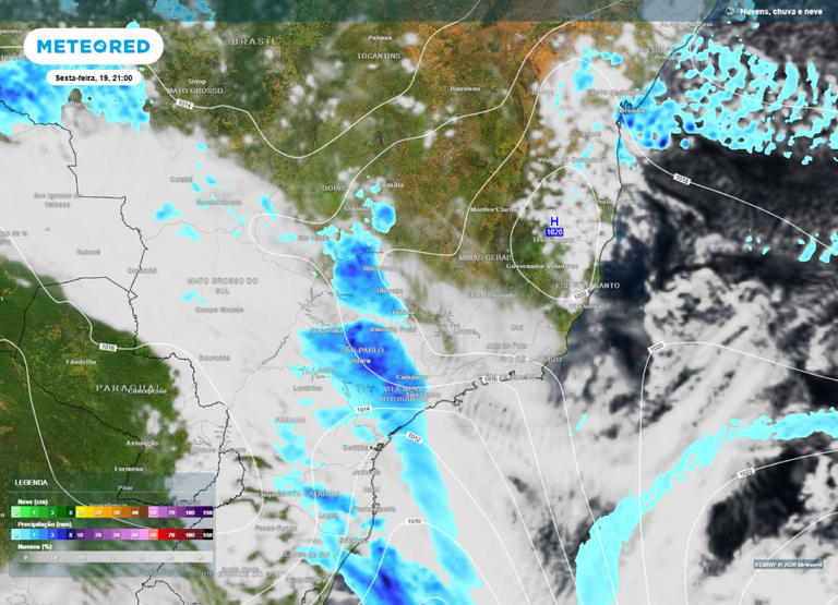 Frente fria avança e o tempo muda em todo Brasil