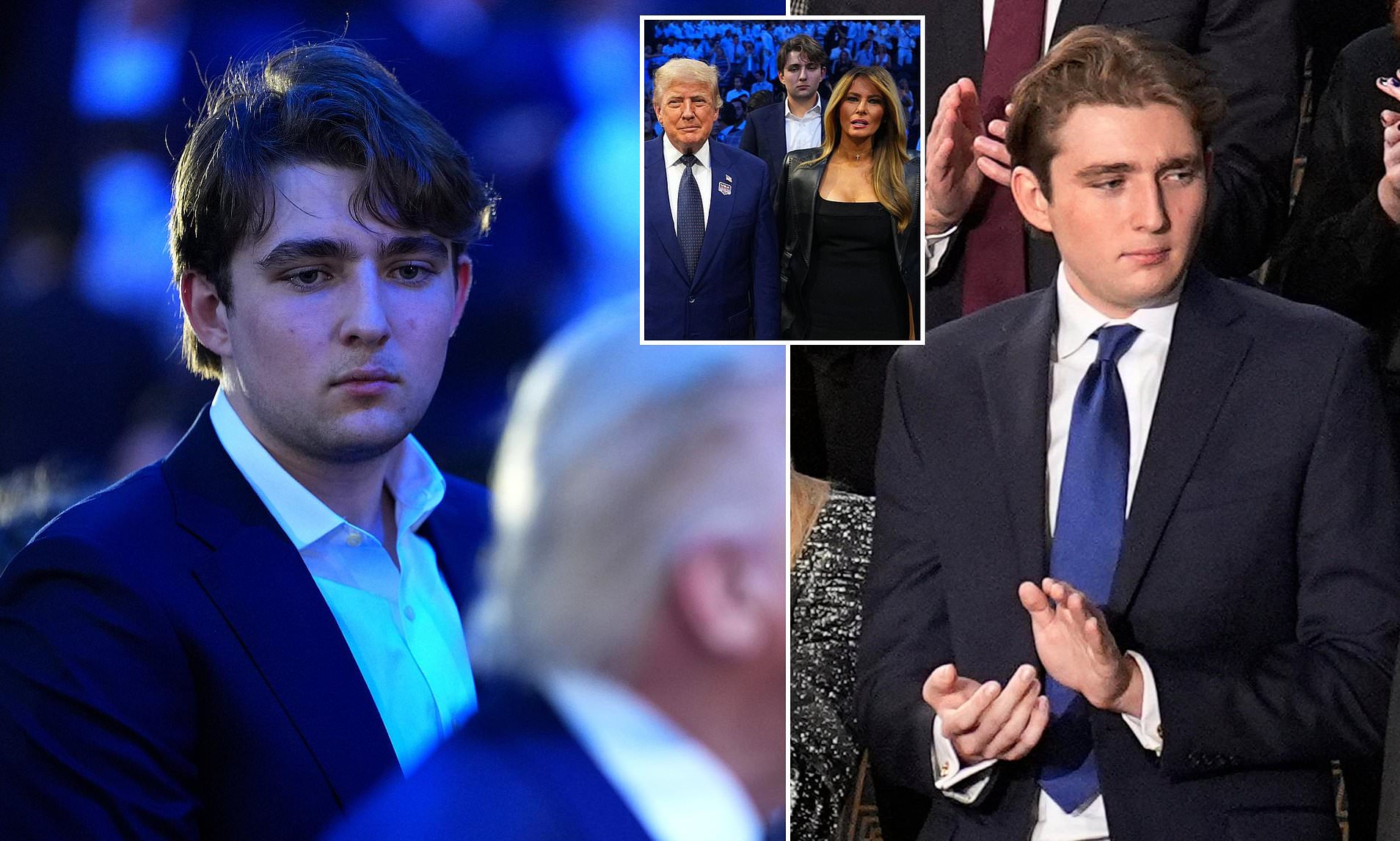 Barron Trump sports new look as he's seen for the first time in months