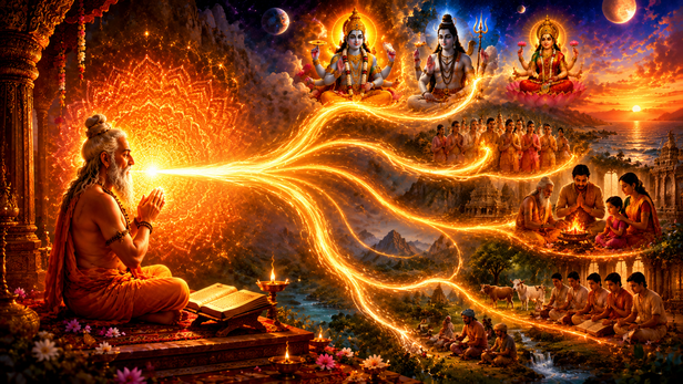 What happens when you say swaha during a ritual?