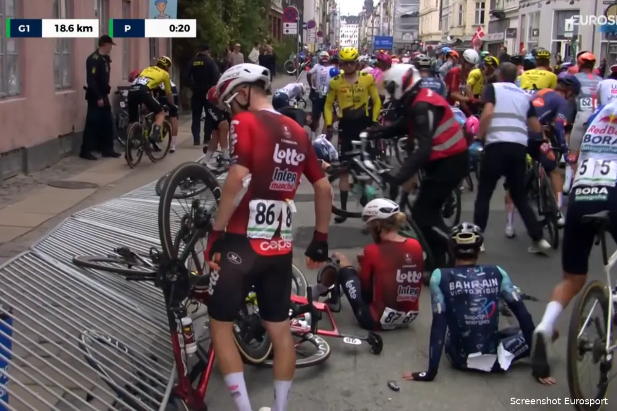 Nasty crash into barriers in Copenhagen: Visma | LaB, Merlier and more ...
