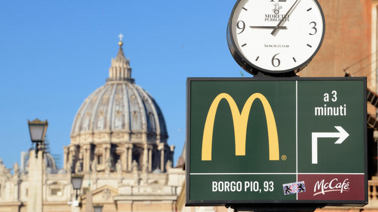 The McDonald's built on top of ancient Roman ruins