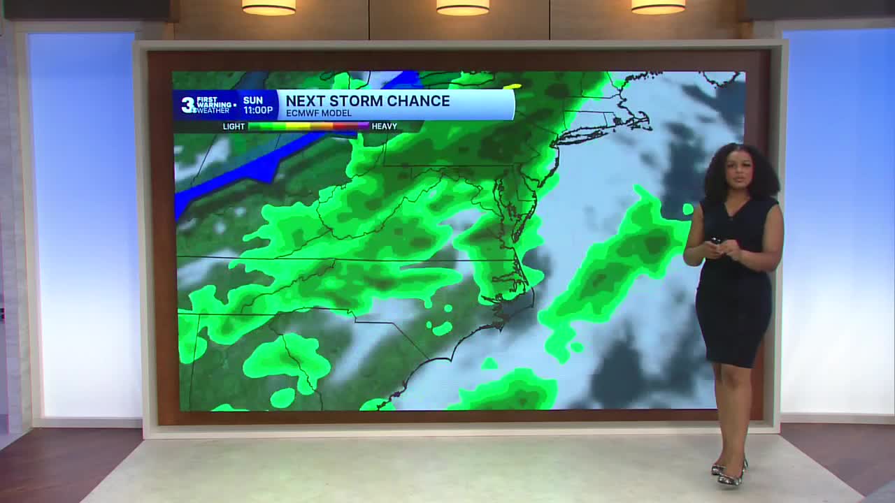 First warning forecast: Brief break from heat and humidity
