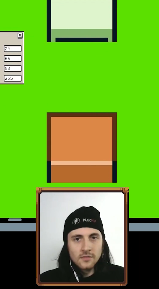 3D top down bed pixel art design showcase