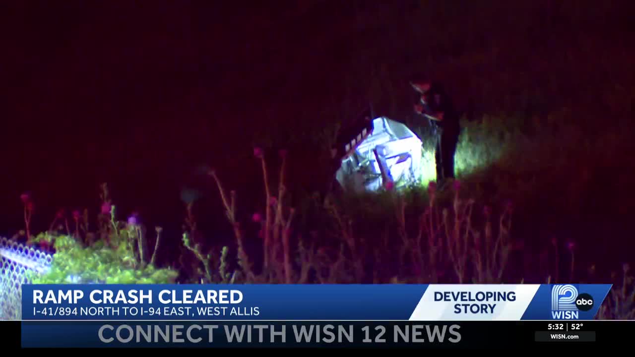 I-41/894 north ramp to I-94 east reopens after Zoo Interchange crash