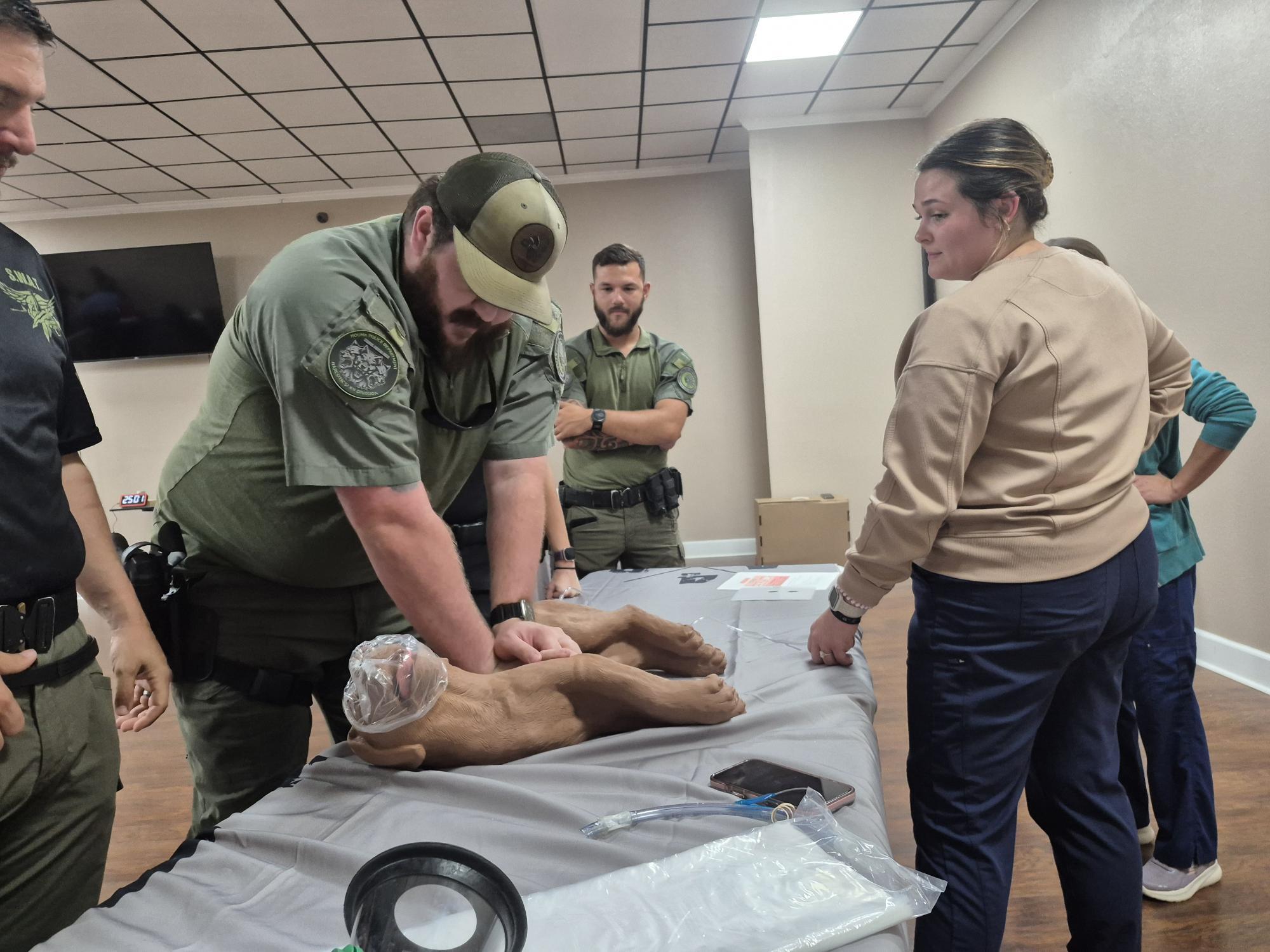'We revived Otis!' Law enforcement officers learn K9 first aid