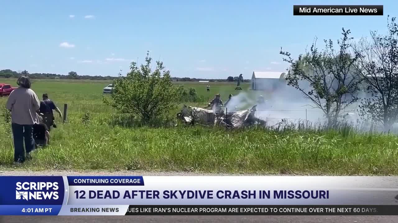 All 12 occupants killed in skydiving plane crash in western Missouri ...