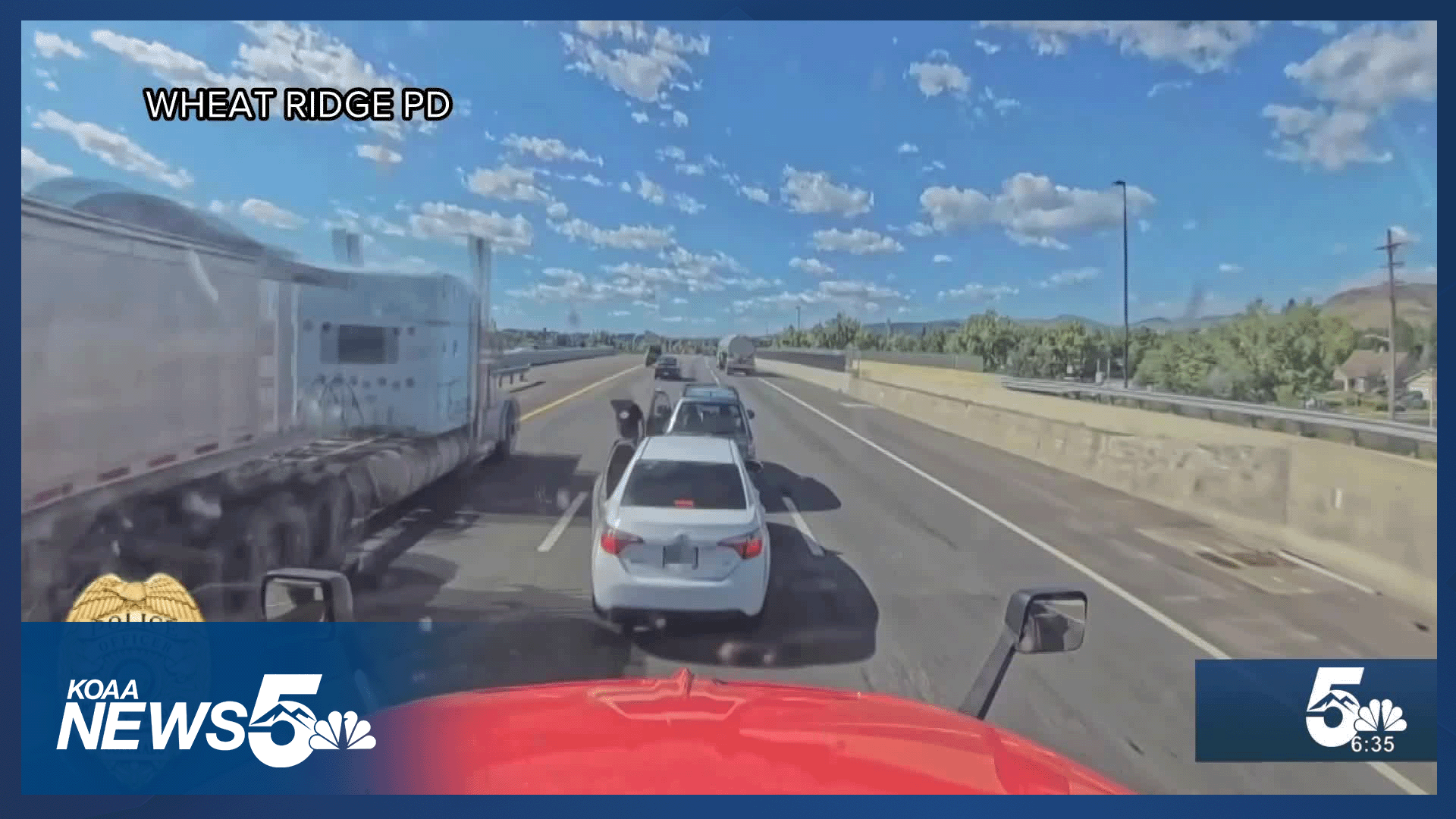 A road rage warning after 2 drivers stop in the middle of I-70