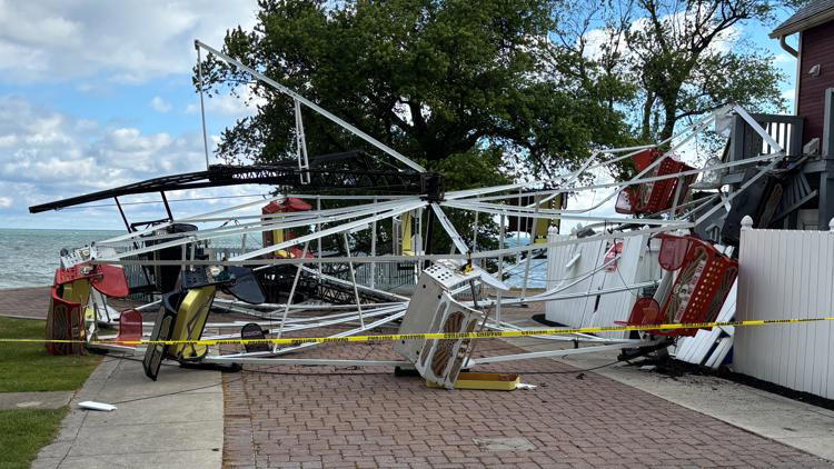Ferris wheel topples over at Old Firehouse Winery in Geneva-on-the-Lake ...