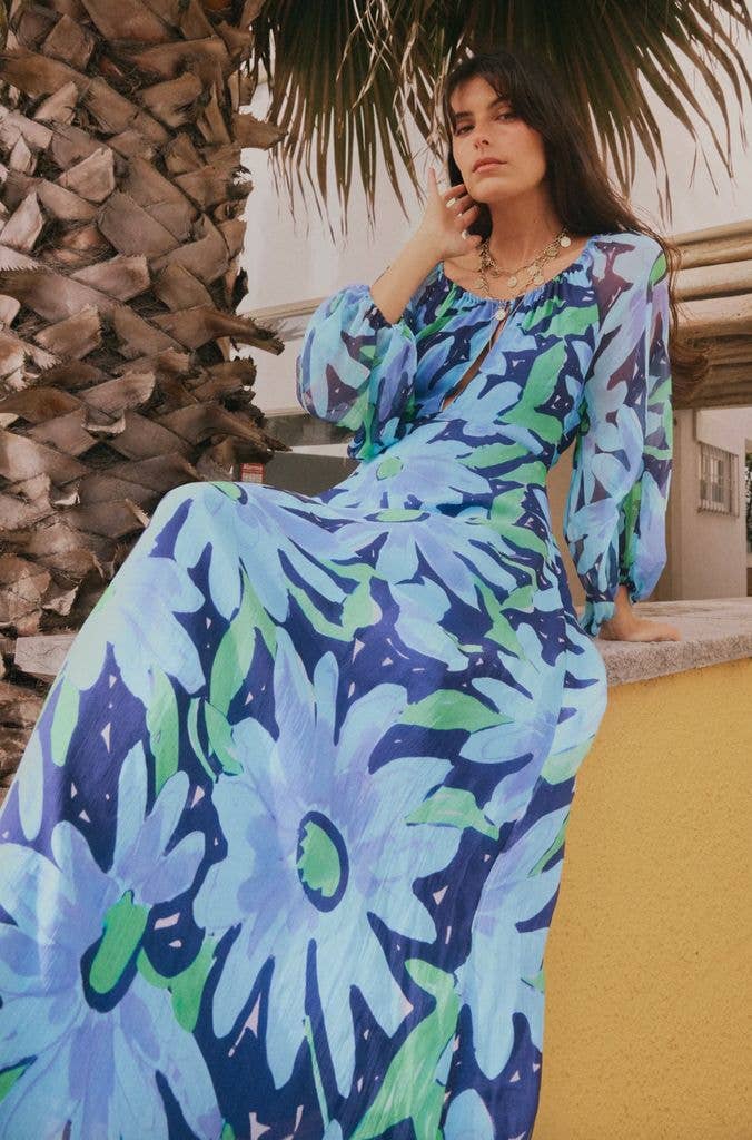 Rixo 'Nikolette' Georgette Midi Dress