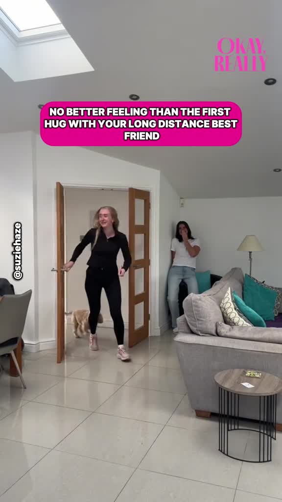 Long-distance best friends share emotional reunion