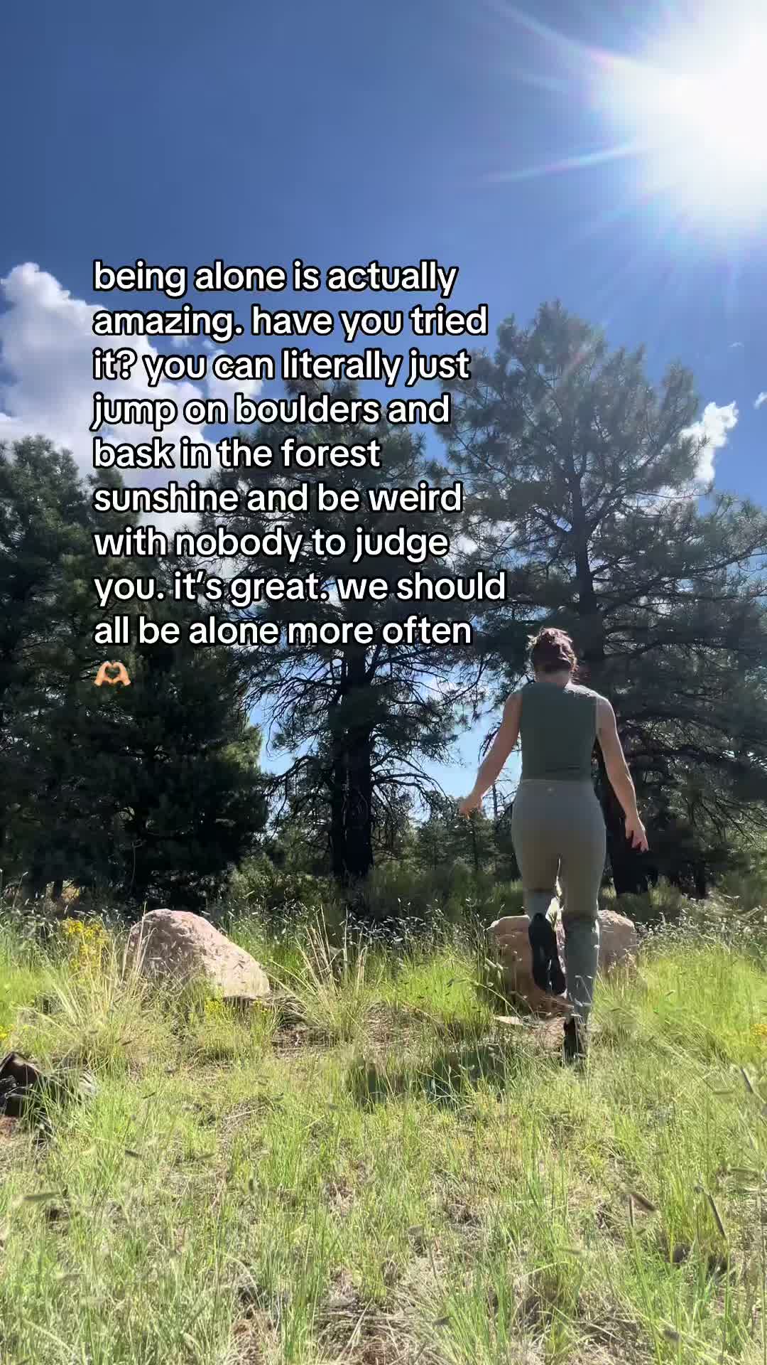 I just love being alone tbh 🌲🪻🫶🏼