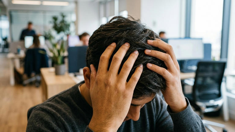 Mexer no cabelo frequentemente funciona como uma linguagem corporal inconsciente para expressar emoções ocultas e aliviar tensões. – Imagem gerada por IA