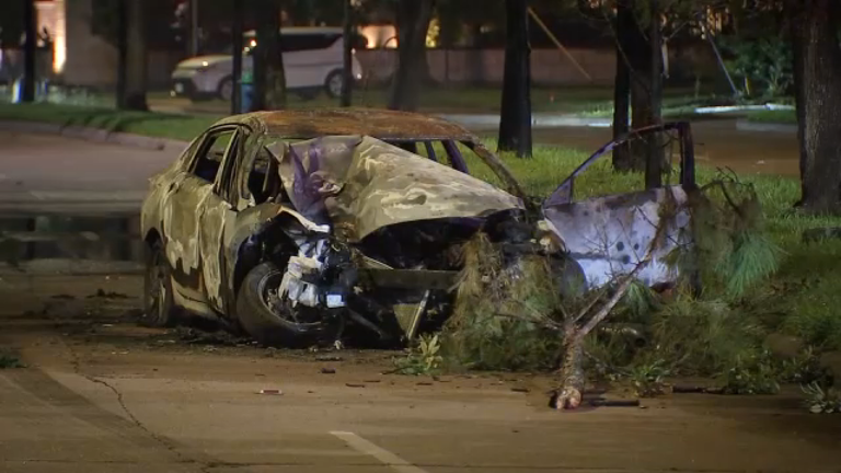Passenger killed, driver hospitalized after losing control and hitting ...