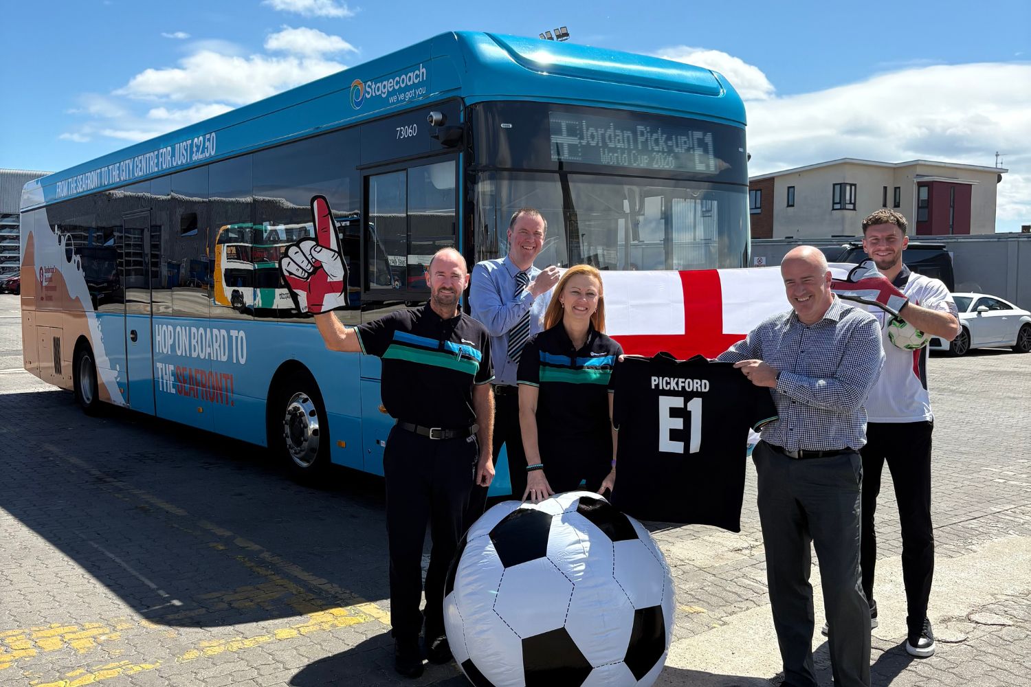 England's number one and Washington lad Jordan Pickford sees bus route ...