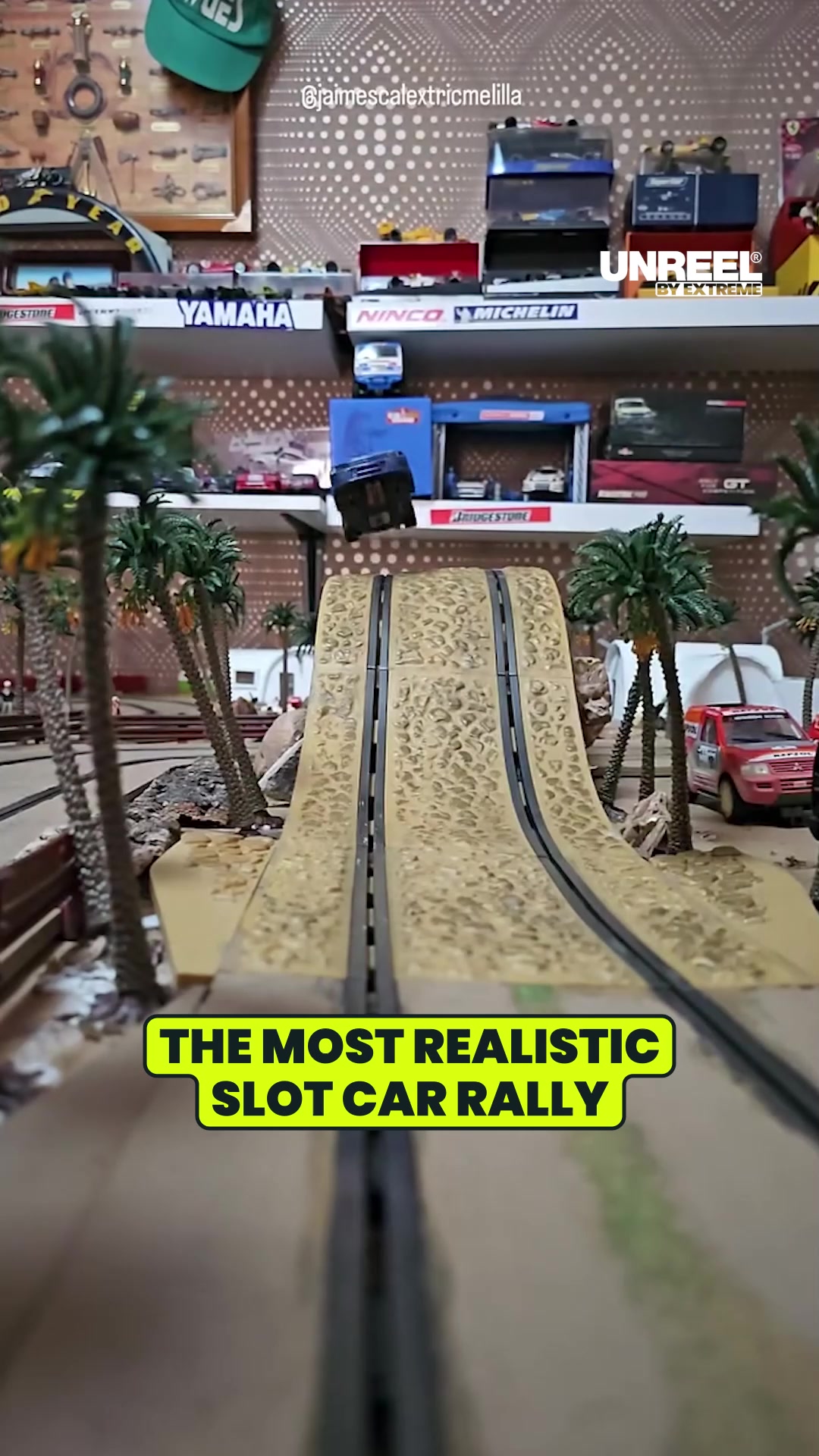 Epic slot car rally: Scalextric Subaru Impreza & WRC cars tackle sand ...