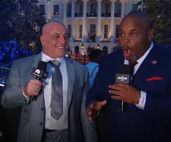 Joe Rogan's UFC wardrobe malfunction turns heads at White House