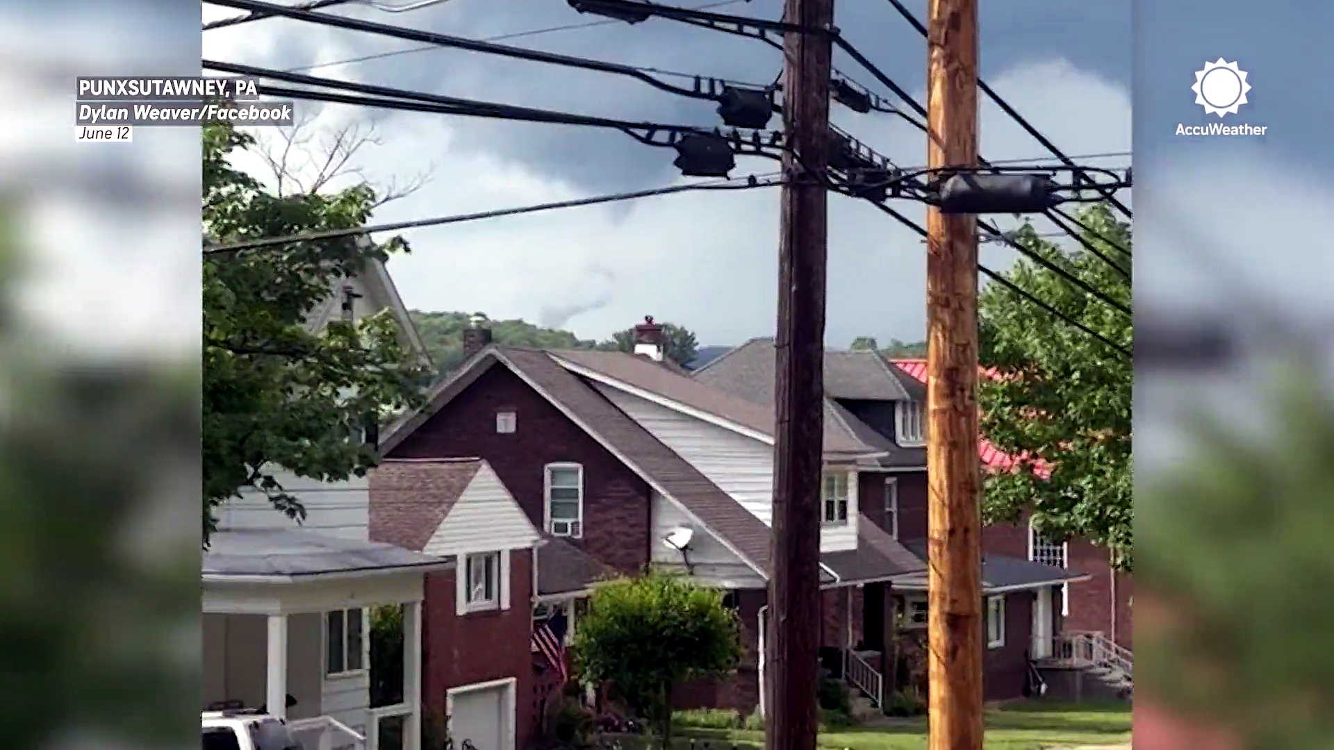 Possible tornado forms near Punxsutawney