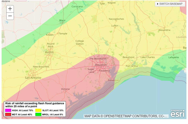 Houston flood watch timeline: When heaviest rain is expected through ...