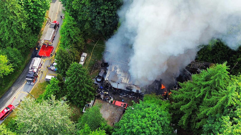 Woman missing, man seriously burned after Mission house fire